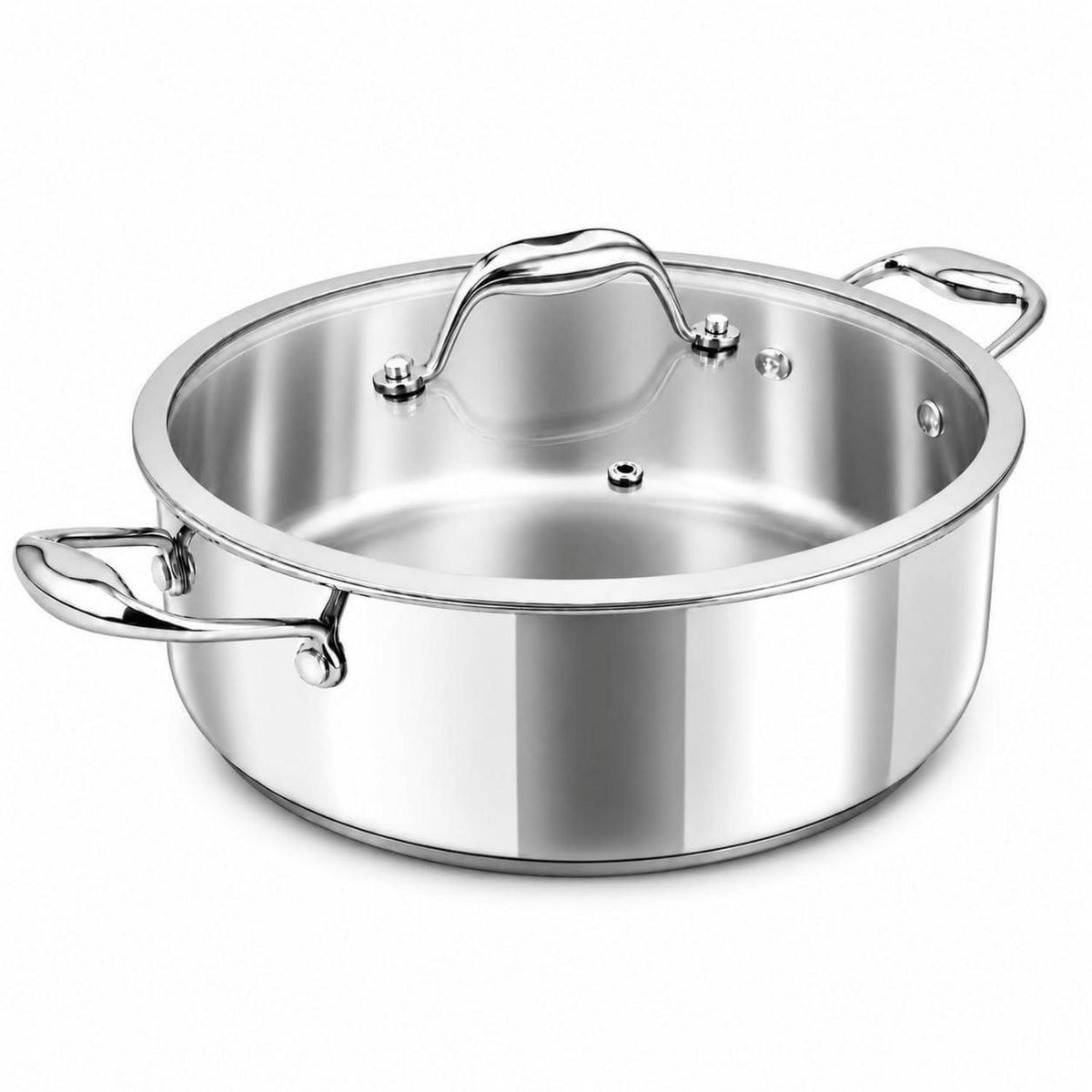 Schmorpfanne Edelstahl 28cm – Vielseitig & für 4-6 Personen