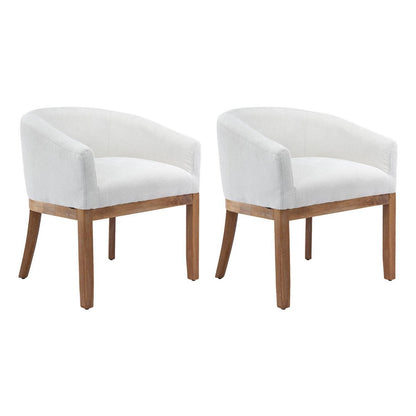 Mid Century Esszimmerstühle 2er Set mit Armlehnen, Beige
