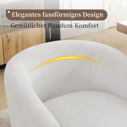 Mid Century Esszimmerstühle 2er Set mit Armlehnen, Beige