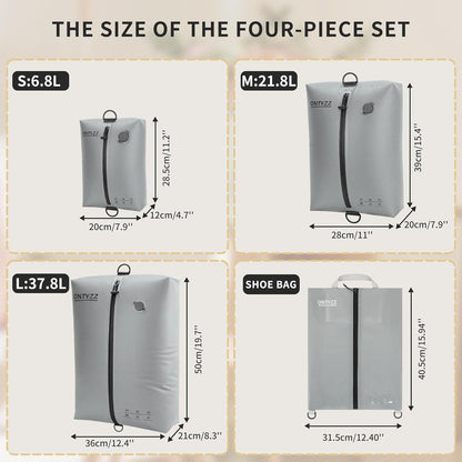 Koffer Organizer Set 5-teilig mit Vakuumbeuteln & Pumpe