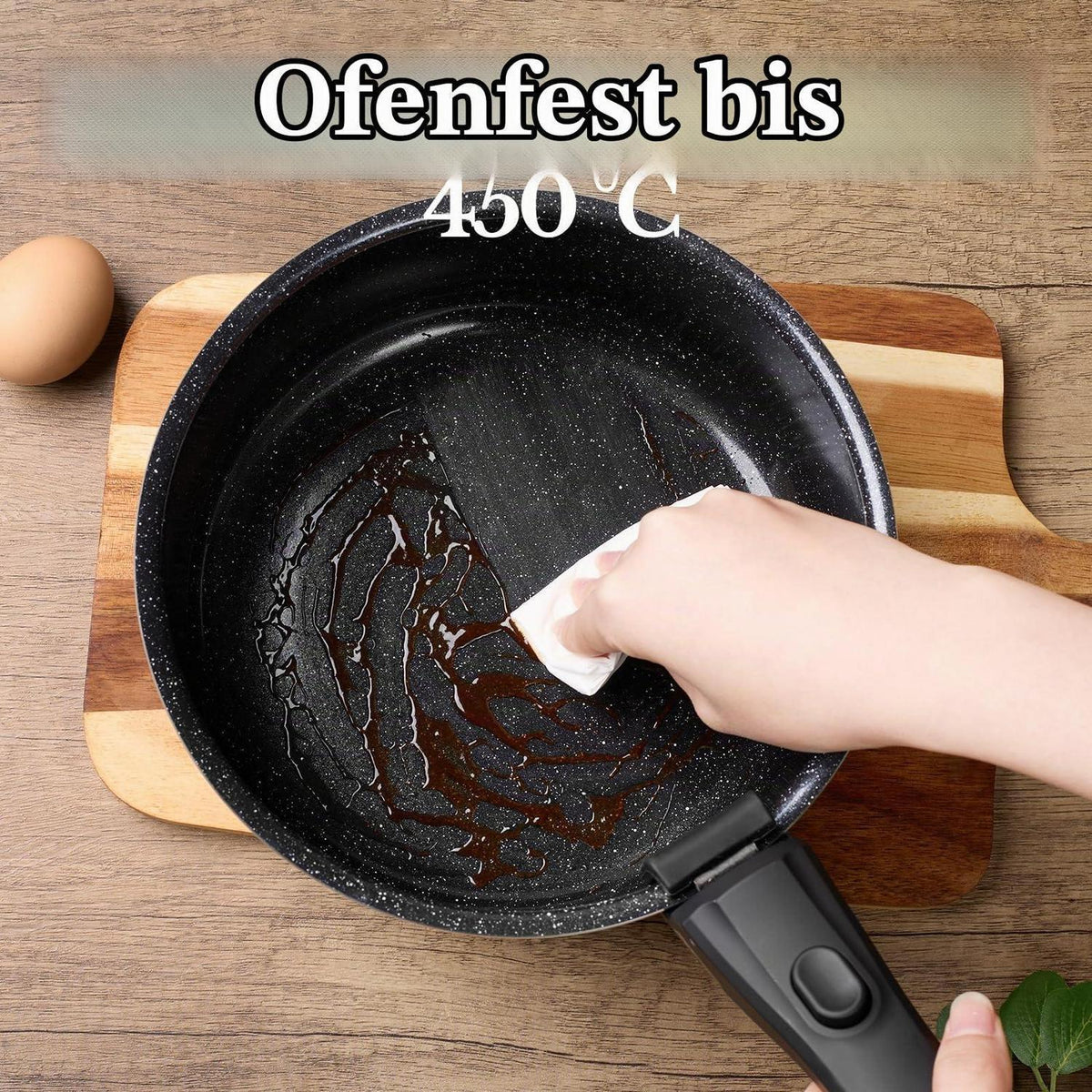 Keramik Topfset Induktion 16/18/20cm – 7-teilig mit Griff
