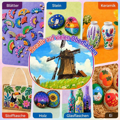 Acrylfarbstifte Set 360 Farben – Wasserfest zum Bemalen & Gestalten