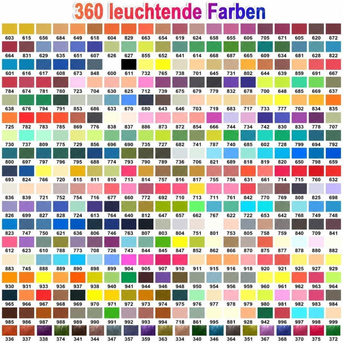 Acrylfarbstifte Set 360 Farben – Wasserfest zum Bemalen & Gestalten