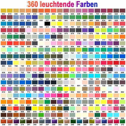 Acrylfarbstifte Set 360 Farben – Wasserfest zum Bemalen & Gestalten