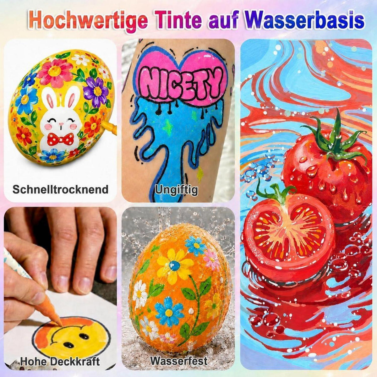 Acrylfarbstifte Set 360 Farben – Wasserfest zum Bemalen & Gestalten