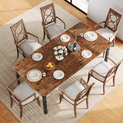 Esstisch 180x90cm Holz Metallgestell – Küchentisch für 4-6 Personen
