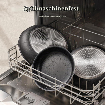 7-teiliges Keramik Pfannenset mit Abnehmbarem Griff