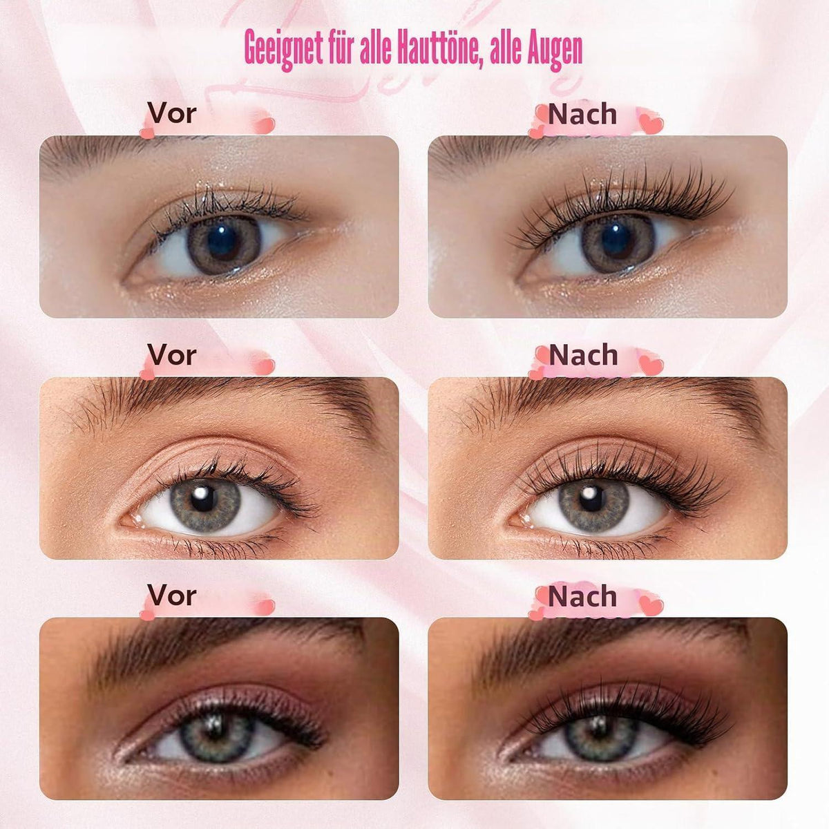 Natürliche Wimpern-Cluster Set mit Bond, Seal & Pinzette