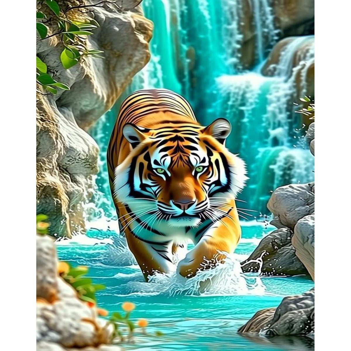 Malen nach Zahlen Tiger für Erwachsene – DIY Bastelset