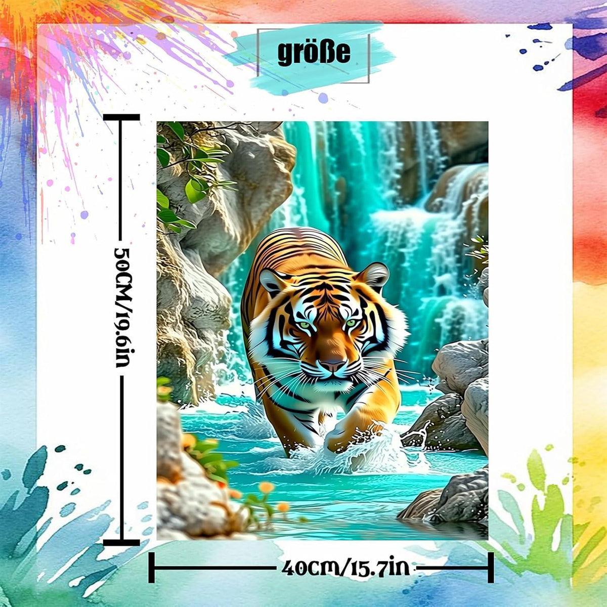 Malen nach Zahlen Tiger für Erwachsene – DIY Bastelset