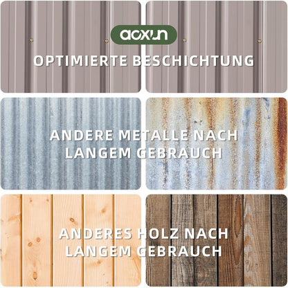 Großes Metallgerätehaus 235x171 cm – Wetterfest & Abschließbar
