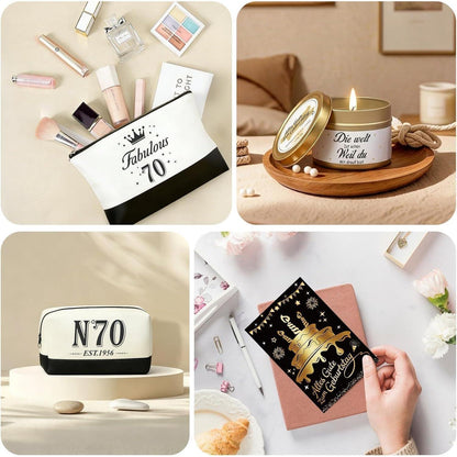 70. Geburtstag Geschenk für Frau – Vintage 1956 Set mit Kerze