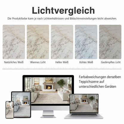 Waschbarer Vintage Teppich Beige 160x230 cm