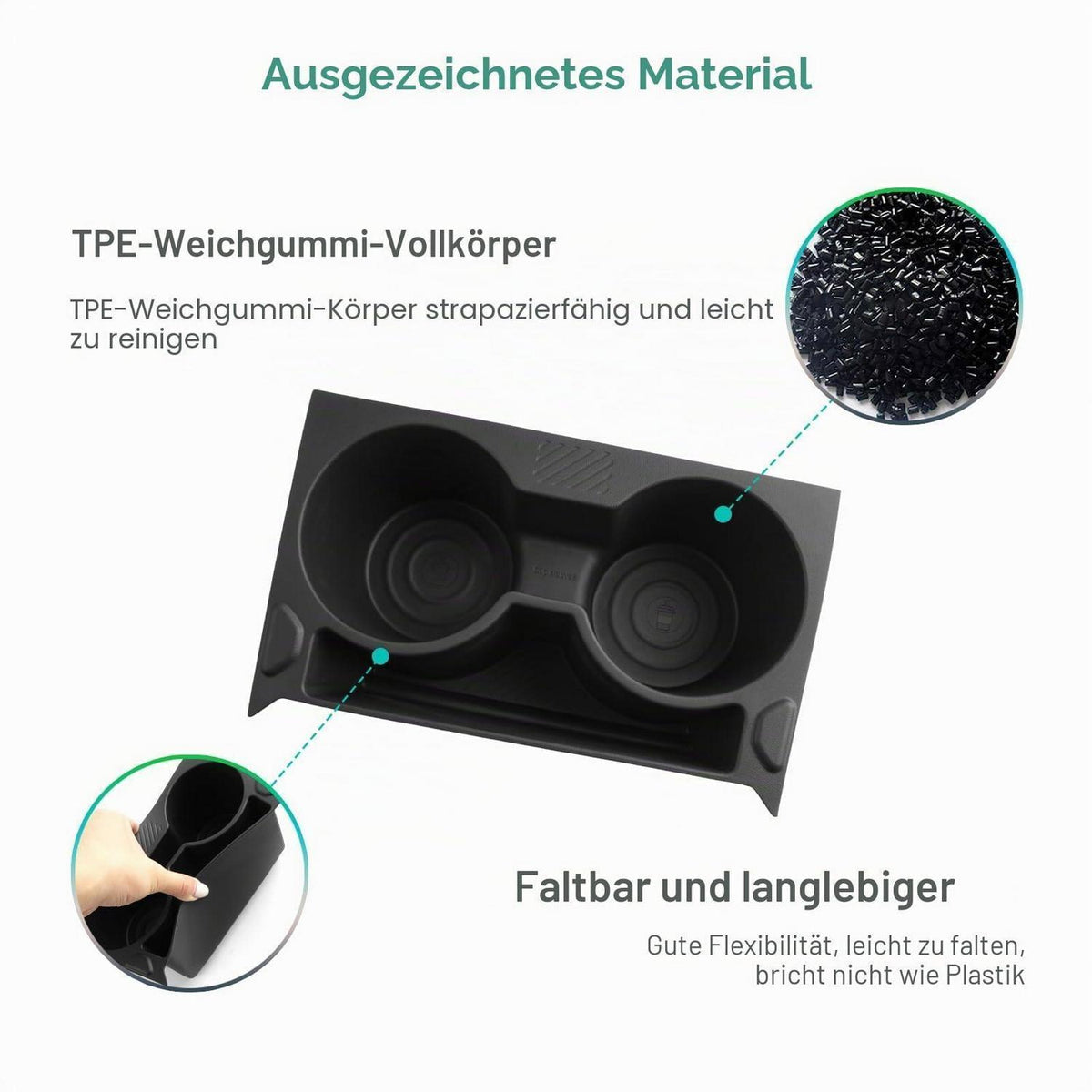 Kia EV3 Organizer Set 3-teilig – Ablage, Getränkehalter, Matte