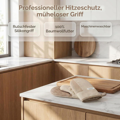 Ofenhandschuhe Silikon – Hitzebeständig & Rutschfest (2er Set)