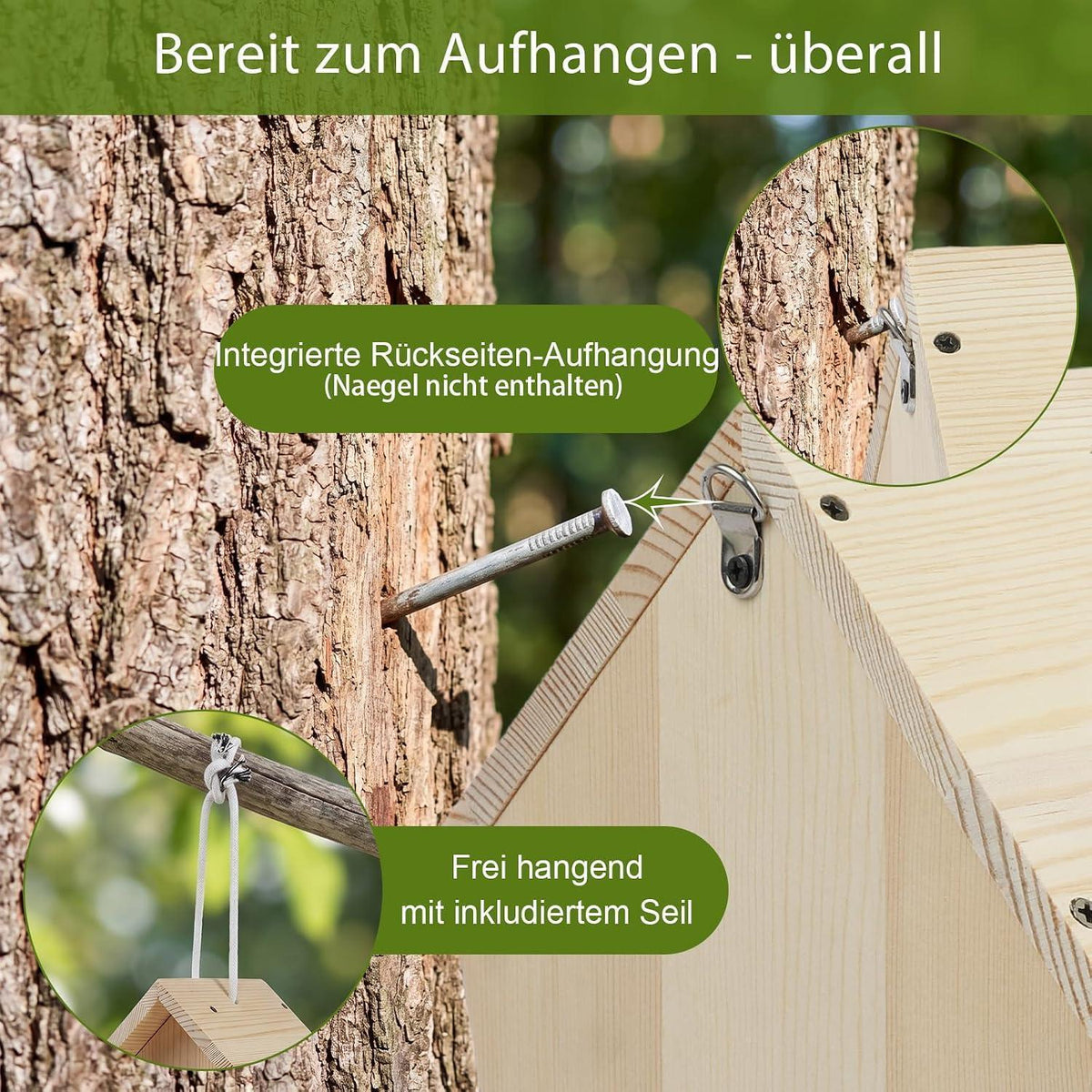 Vogelhaus Bausatz Holz zum Bemalen – Nistkasten & Futterstation