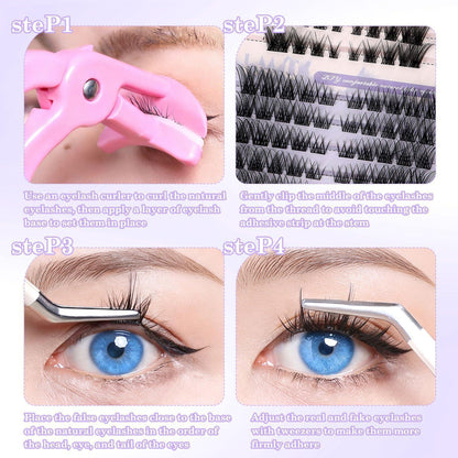 Wimpern-Cluster Set 118 Stück – DIY Wimpernverlängerung 8-17mm