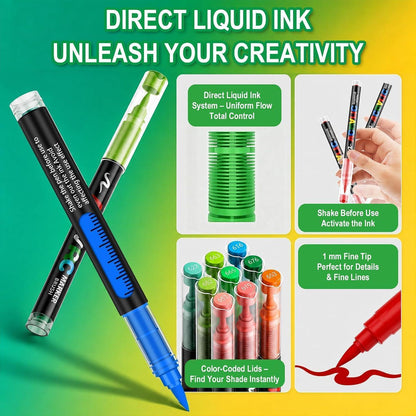 360 Acrylmarker Set mit Pinselspitze – Vielseitig & Wasserfest