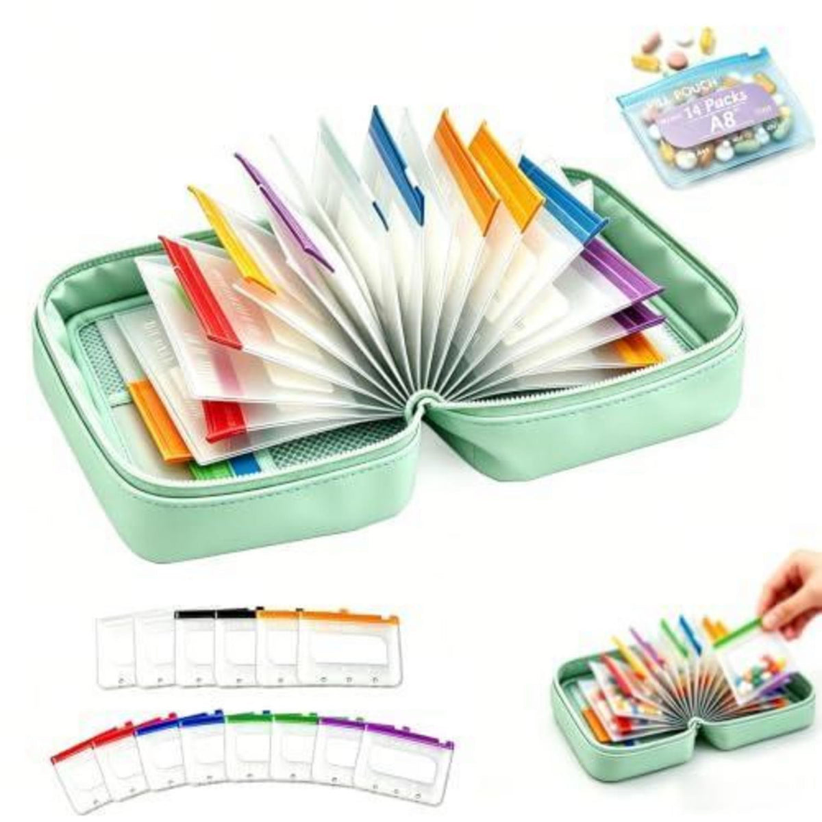 Wasserdichter Pillen Organizer 14 Tage – Tablettenbox für Reisen