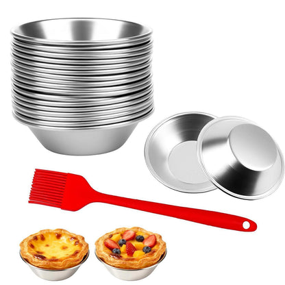 20x Eierkuchen Form aus Aluminium mit Silikonpinsel