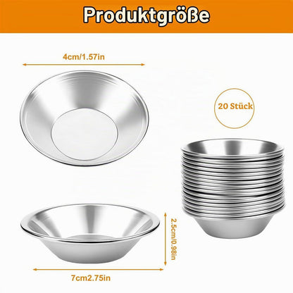 20x Eierkuchen Form aus Aluminium mit Silikonpinsel