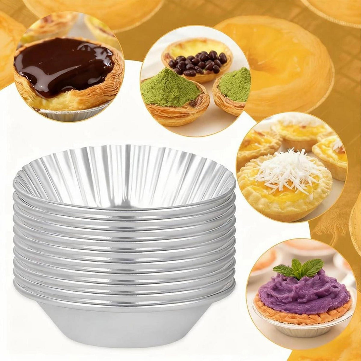20x Eierkuchen Form aus Aluminium mit Silikonpinsel
