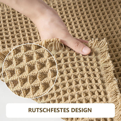 Rutschfeste Badematte Boho Braun 45x75cm – Waschbar & Saugfähig