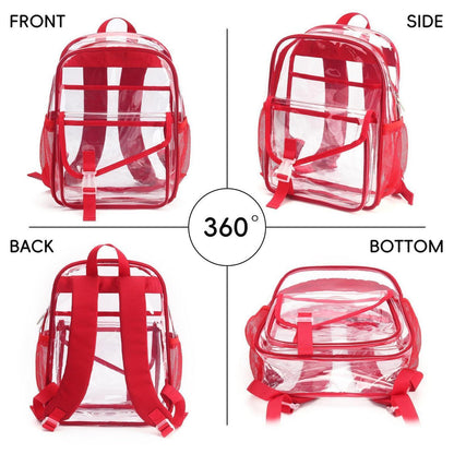 Transparenter Damen Rucksack | Wasserdicht & Geräumig | Rot