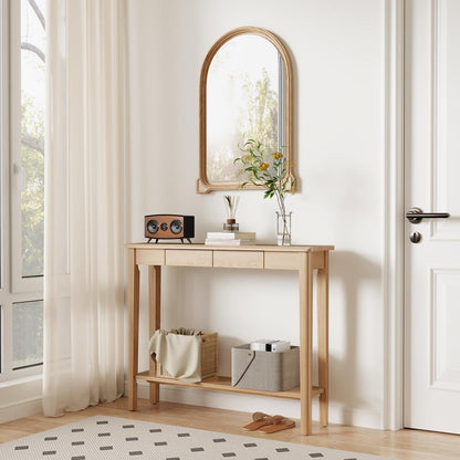 Konsolentisch Holz mit Schubladen – Schmaler Sofatisch für Flur & Wohnzimmer