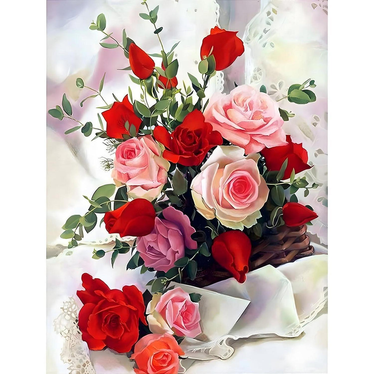 Diamond Painting Rosenblüten 30x40cm – Bausatz für Erwachsene