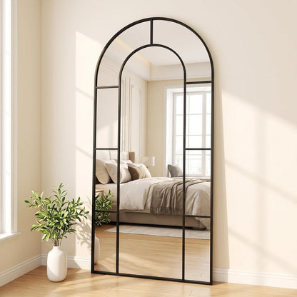 Ganzkörperspiegel Bogen Schwarz – 192x85cm, Stand- & Wandspiegel