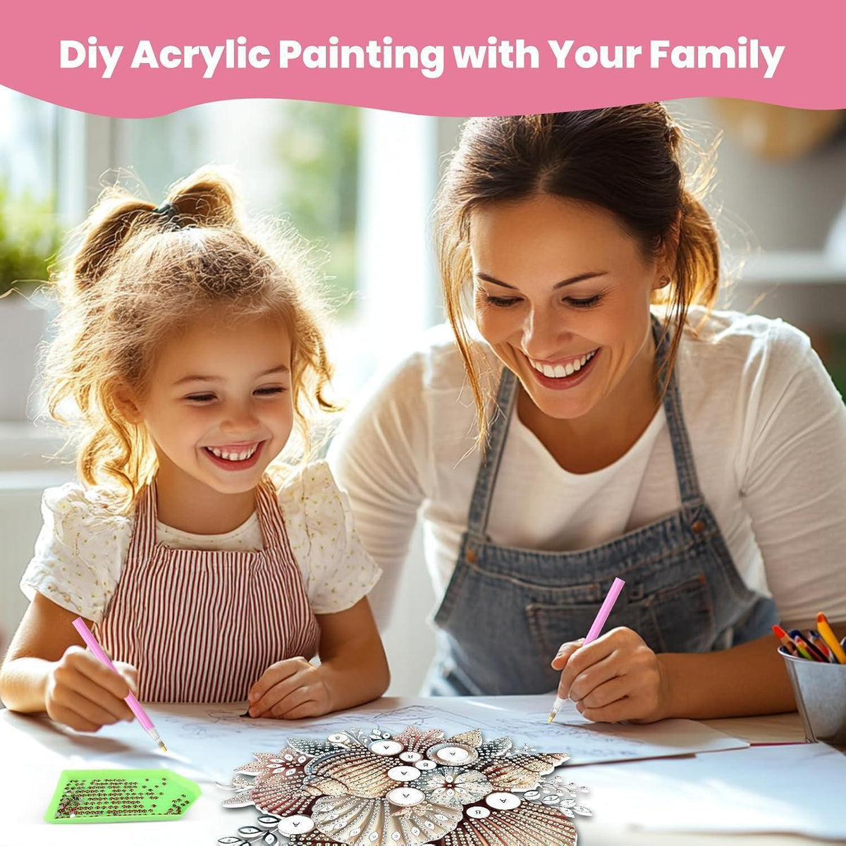 5D Diamant Painting Tischdeko Set - DIY Muscheln für Kinder & Erwachsene