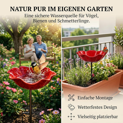 Vogeltränke Sonnenblume | Futterstation für Garten & Balkon