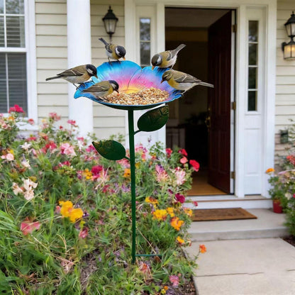 Gartenstecker 3er-Set Vogeltränke & Insektentränke Winterfest