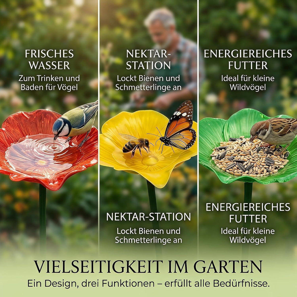 Vogeltränke Metall – Winterfest & Bienentränke für den Garten
