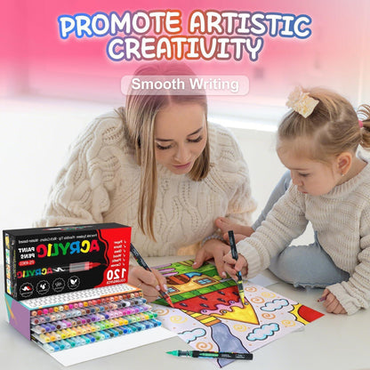 Acrylmarker Set 168 Farben – Vielseitig für Basteln & Malen