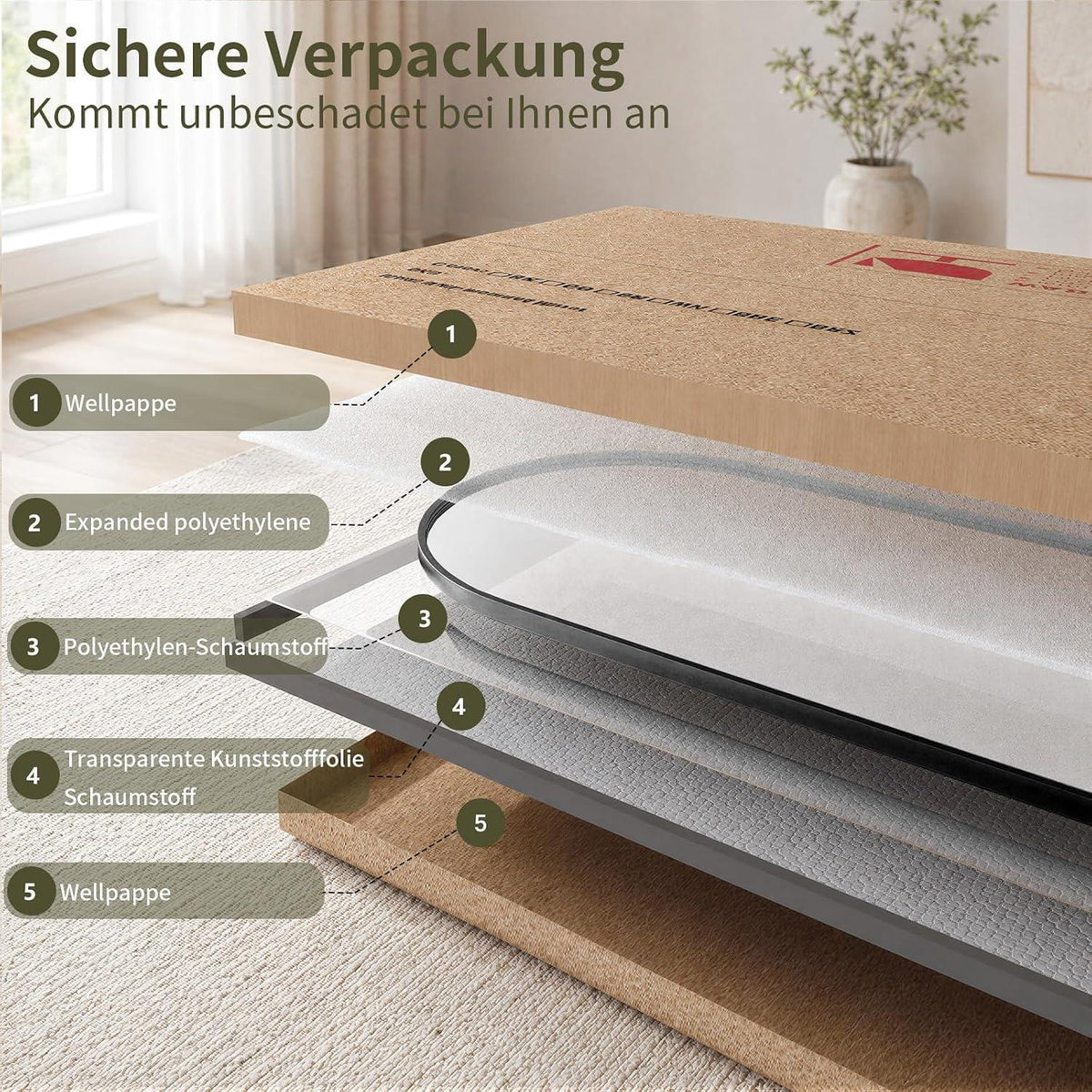 Ganzkörperspiegel Gewölbt 165x70cm – Stand- & Wandspiegel Schwarz
