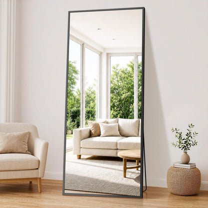 Ganzkörperspiegel 180x76cm Standspiegel mit Aluminiumrahmen