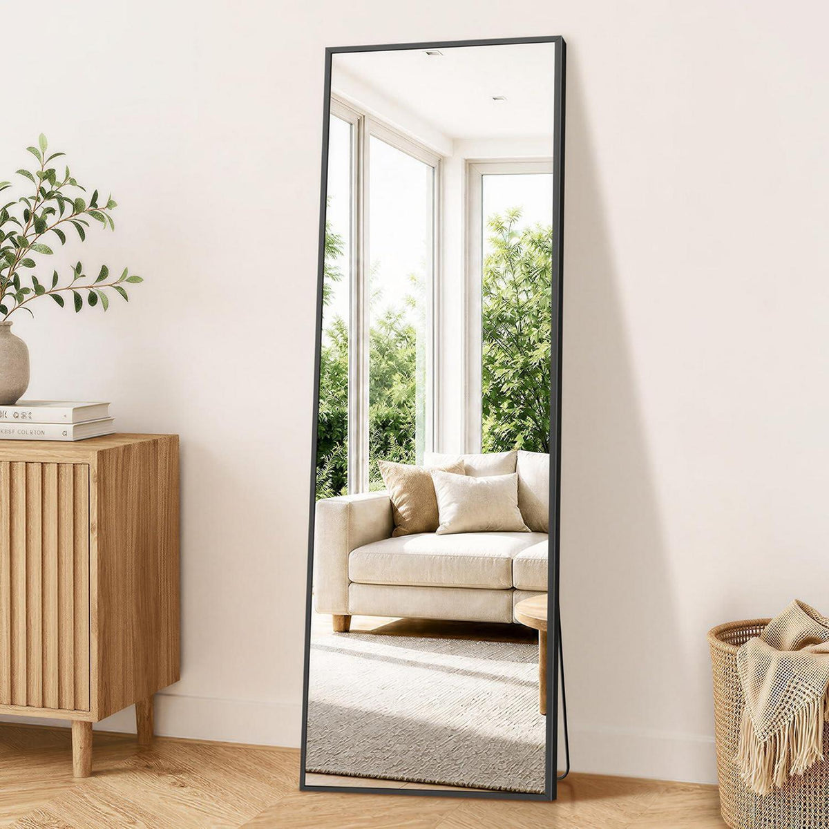 Ganzkörperspiegel 150x40cm – Stand- & Wandspiegel mit Aluminiumrahmen