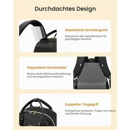 Laptop Rucksack Damen Wasserdicht 15,6 Zoll – Schultasche & Reisebegleiter