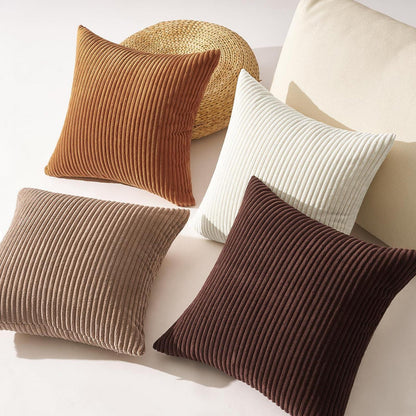 Kissenbezüge 4er Set Cord 45x45 cm Goldbraun