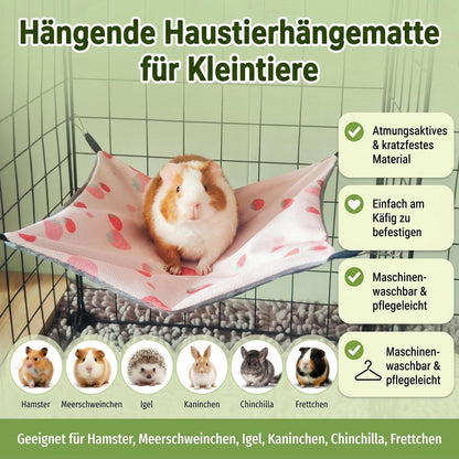 Hängematte 2er Set für Meerschweinchen & Hamster – Weich & Atmungsaktiv