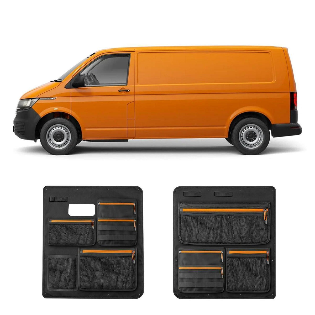 VW T5 T6 Heckklappen Organizer | Scheunentor Tasche 2er Set