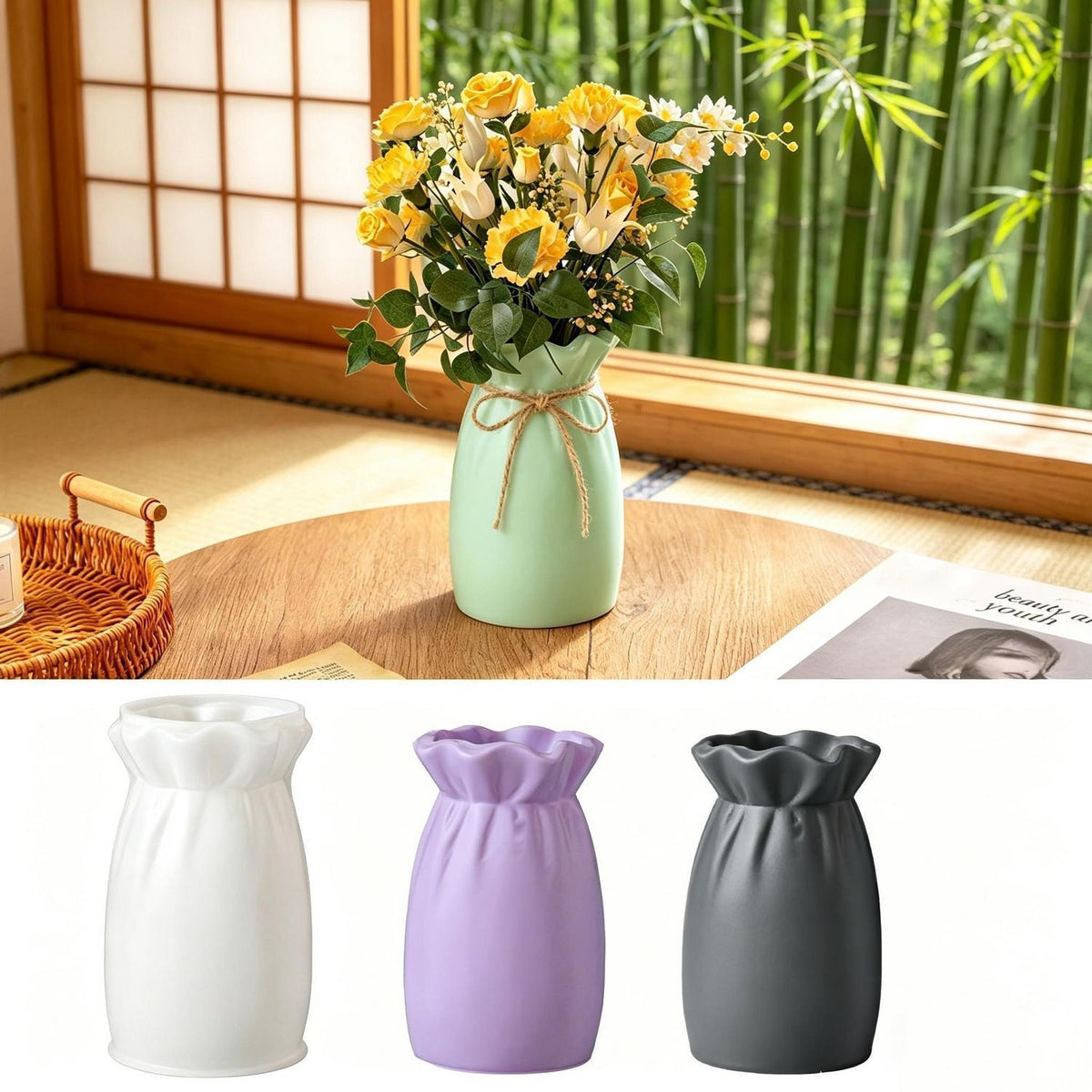 Silikonform Vase für Epoxidharz, Beton & Gips