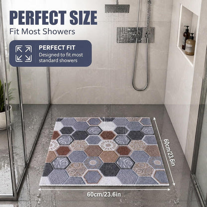 Optische Illusion Badematte 60x60 cm – Rutschfest & Modern