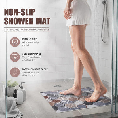 Optische Illusion Badematte 60x60 cm – Rutschfest & Modern