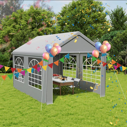 Partyzelt 3x4m Grau – Wasserdicht & UV-Schutz für Garten & Events