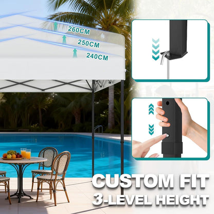 3x3 Pavillon Wasserdicht – Pop-Up Partyzelt für Garten & Outdoor