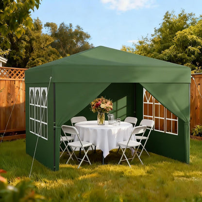 Faltpavillon 2.5x2.5 Wasserdicht & Stabil mit Seitenwänden