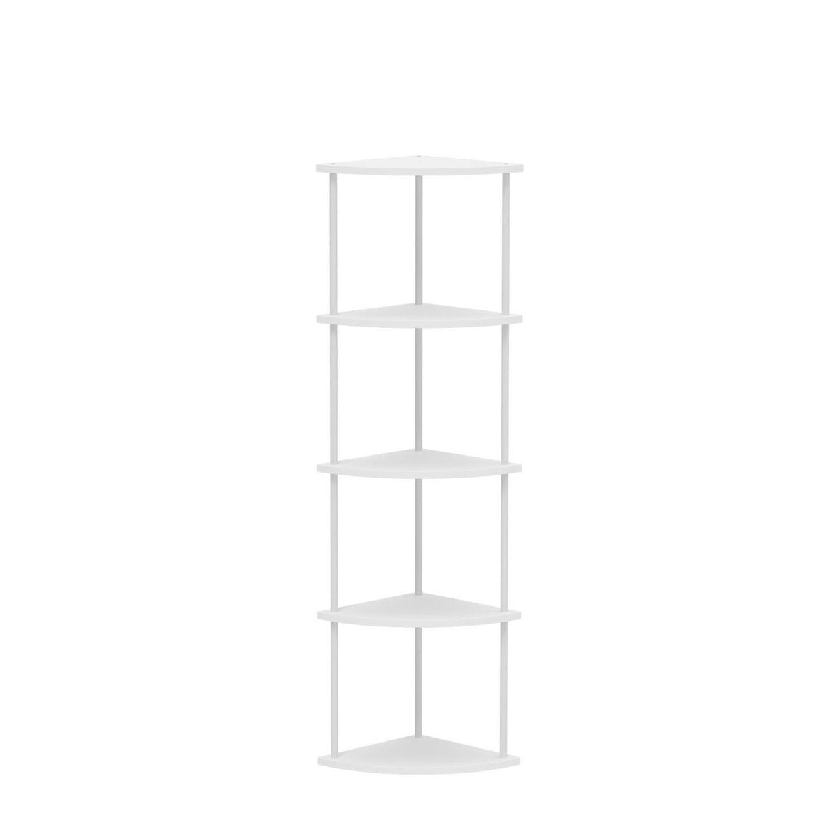Bücherregal für Kinder, Eckregal, rustikales Braun, 5 Schichten